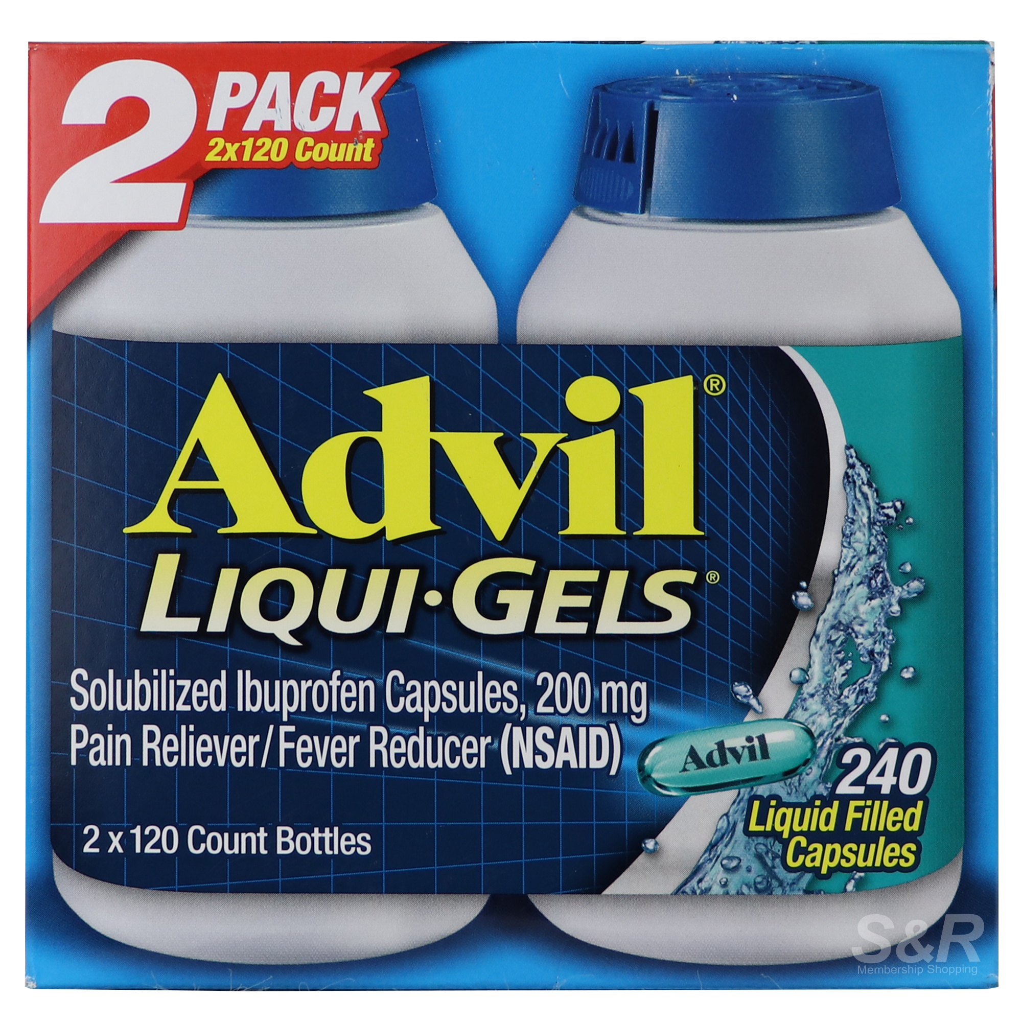 Advil Liqui-Gels 2x120 Capsules Advil Liqui-Gels 2x120 Capsules